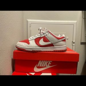 Nike Dunk Low white and red